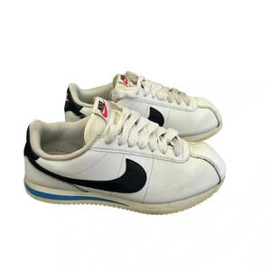 Womens Nike CORTEZ 'WHITE BLACK LIGHT PHOTO BLUE' Size 8.5
